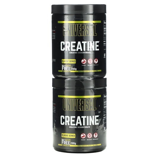 Universal Nutrition-Creatine Monohydrate-Unflavored-2 Bottles-7.05 oz (200 g) Each