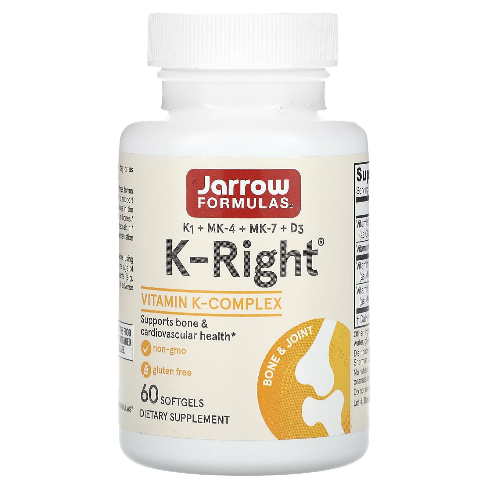 Jarrow Formulas-K-Right-60 Softgels