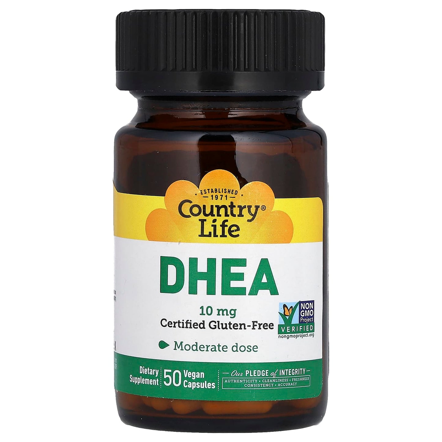 Country Life-DHEA-10 mg-50 Vegan Capsules