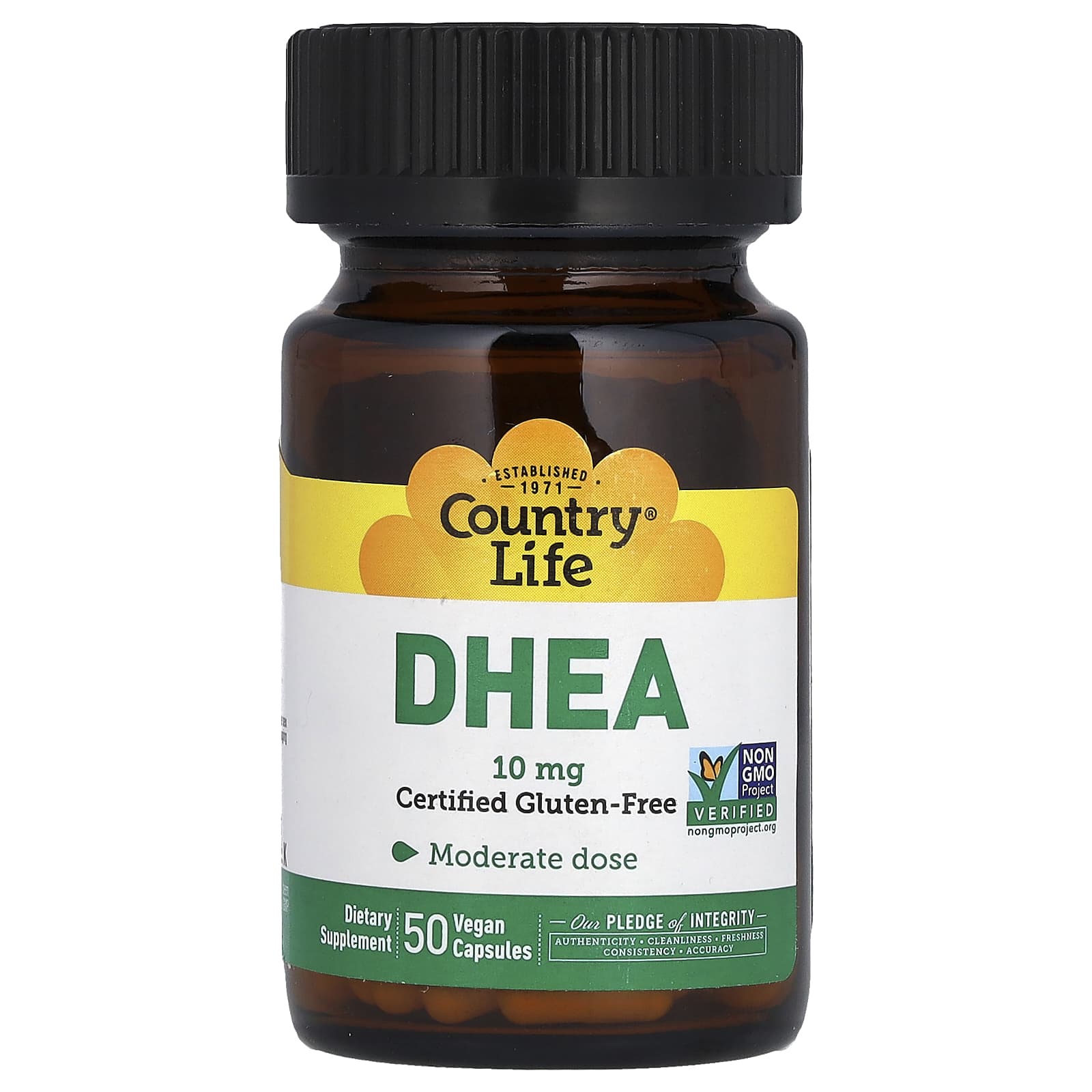 Country Life-DHEA-10 mg-50 Vegan Capsules