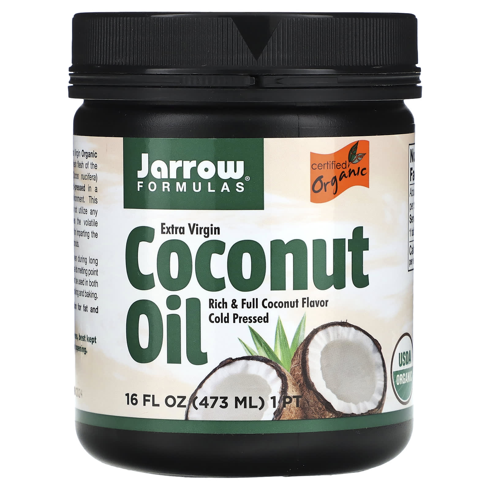 Jarrow Formulas-Extra Virgin Coconut Oil-16 fl oz (473 ml)