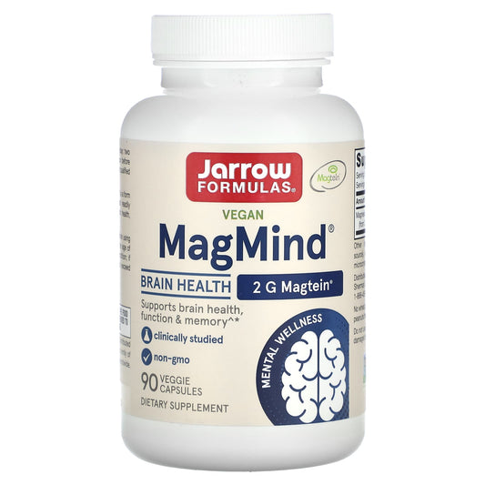 Jarrow Formulas-Vegan MagMind-Brain Health-90 Veggie Capsules