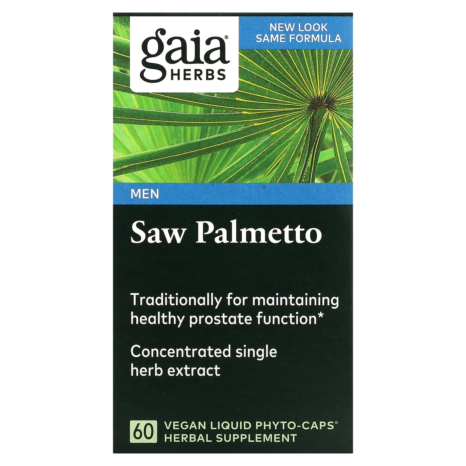 Gaia Herbs-Saw Palmetto for Men-60 Vegan Liquid Phyto-Caps