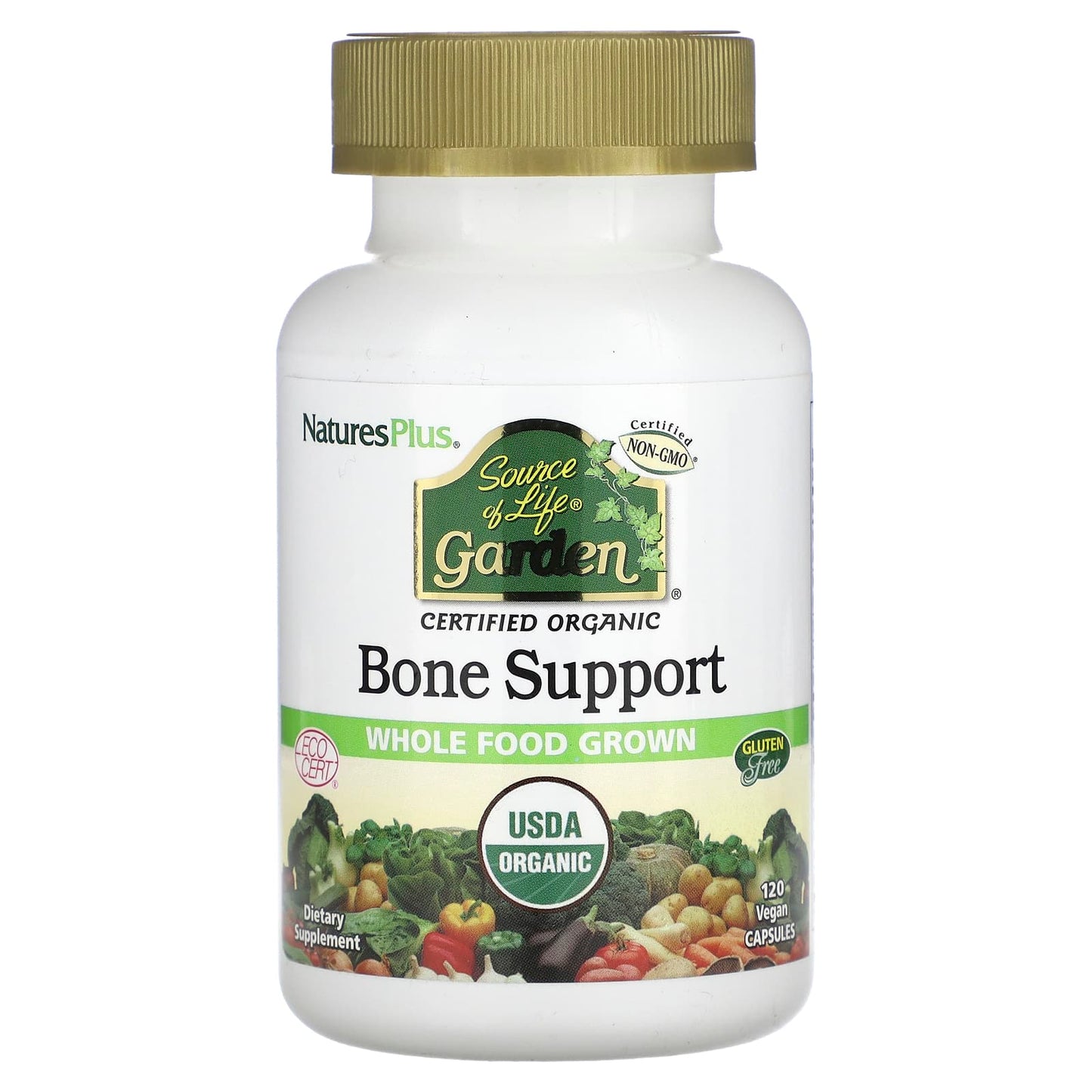 NaturesPlus-Source of Life Garden-Organic Bone Support-120 Vegan Capsules