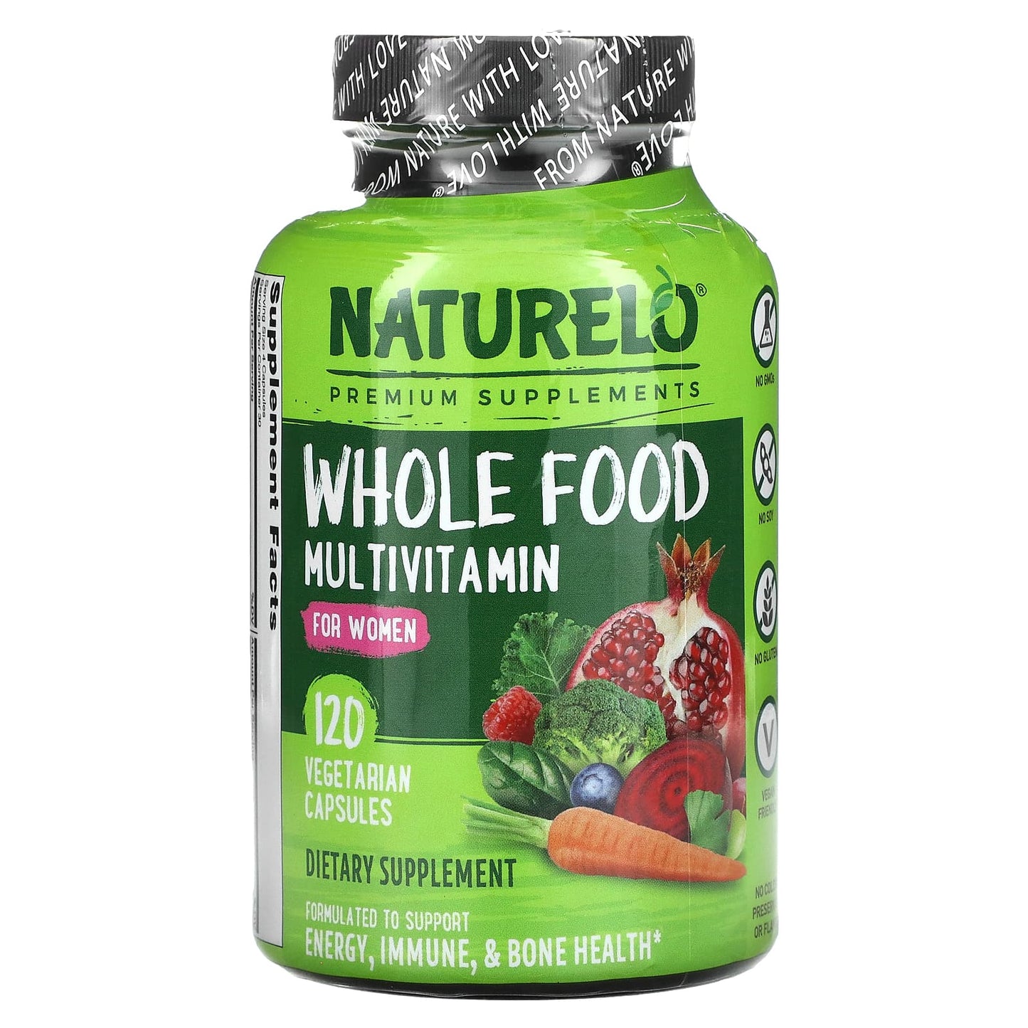 NATURELO-Whole Food Multivitamin for Women-120 Vegetarian Capsules