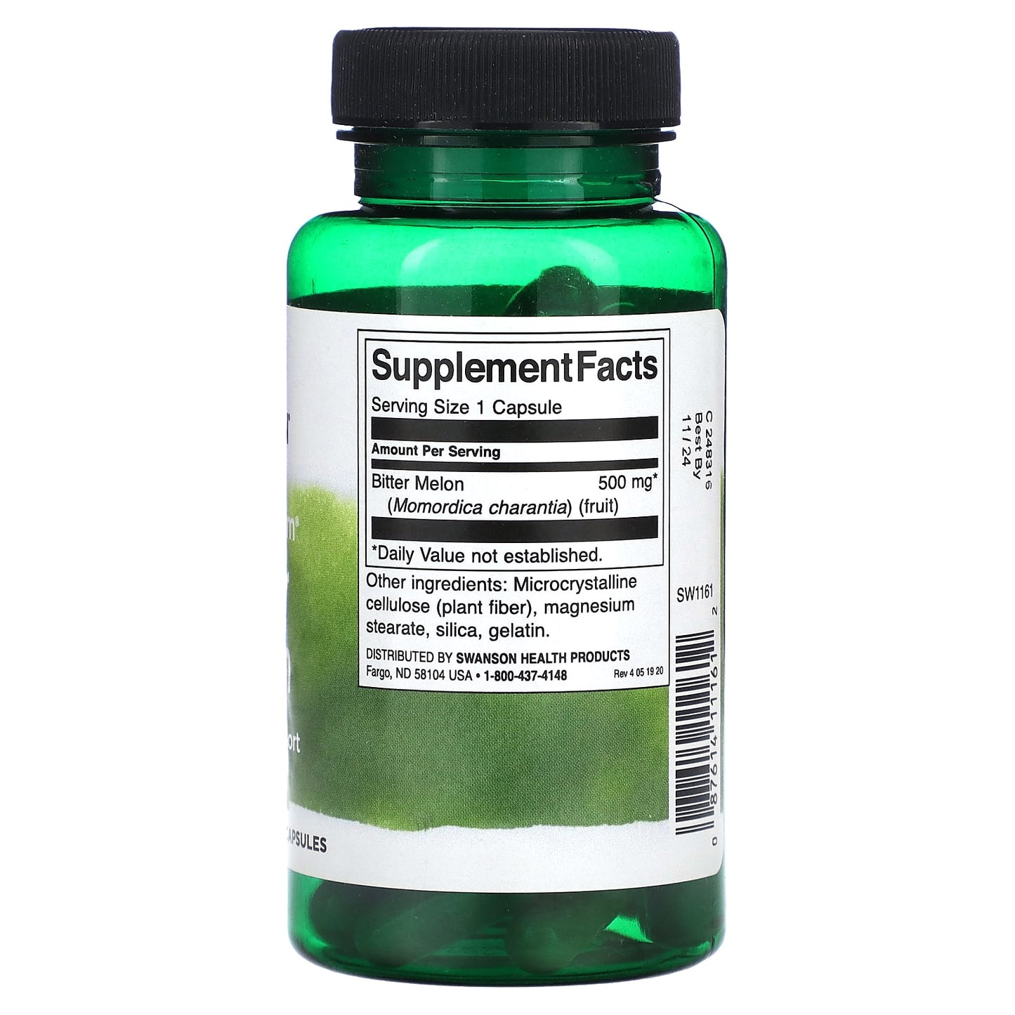 Swanson, Full Spectrum Bitter Melon, 500 mg, 60 Capsules