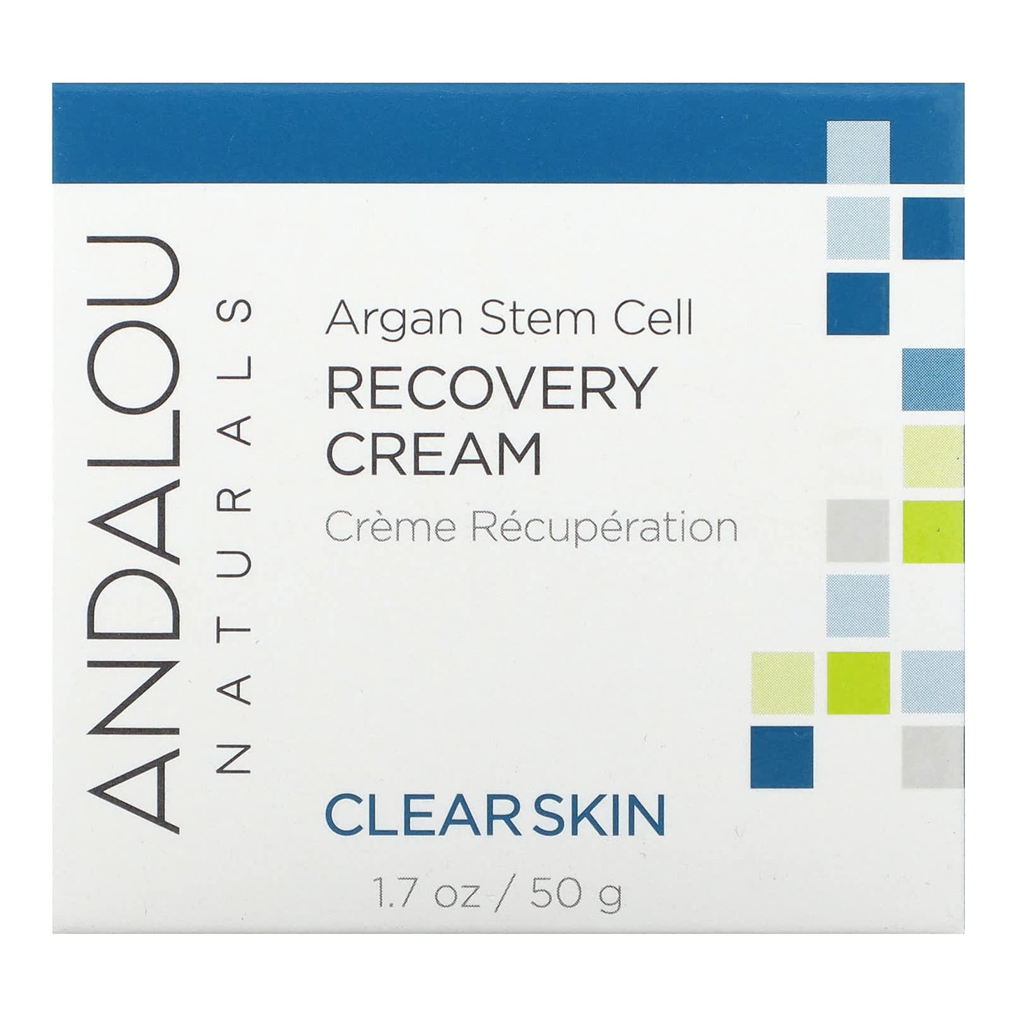 Andalou Naturals, Argan Stem Cell, Recovery Cream, Clear Skin, 1.7 oz (50 g)