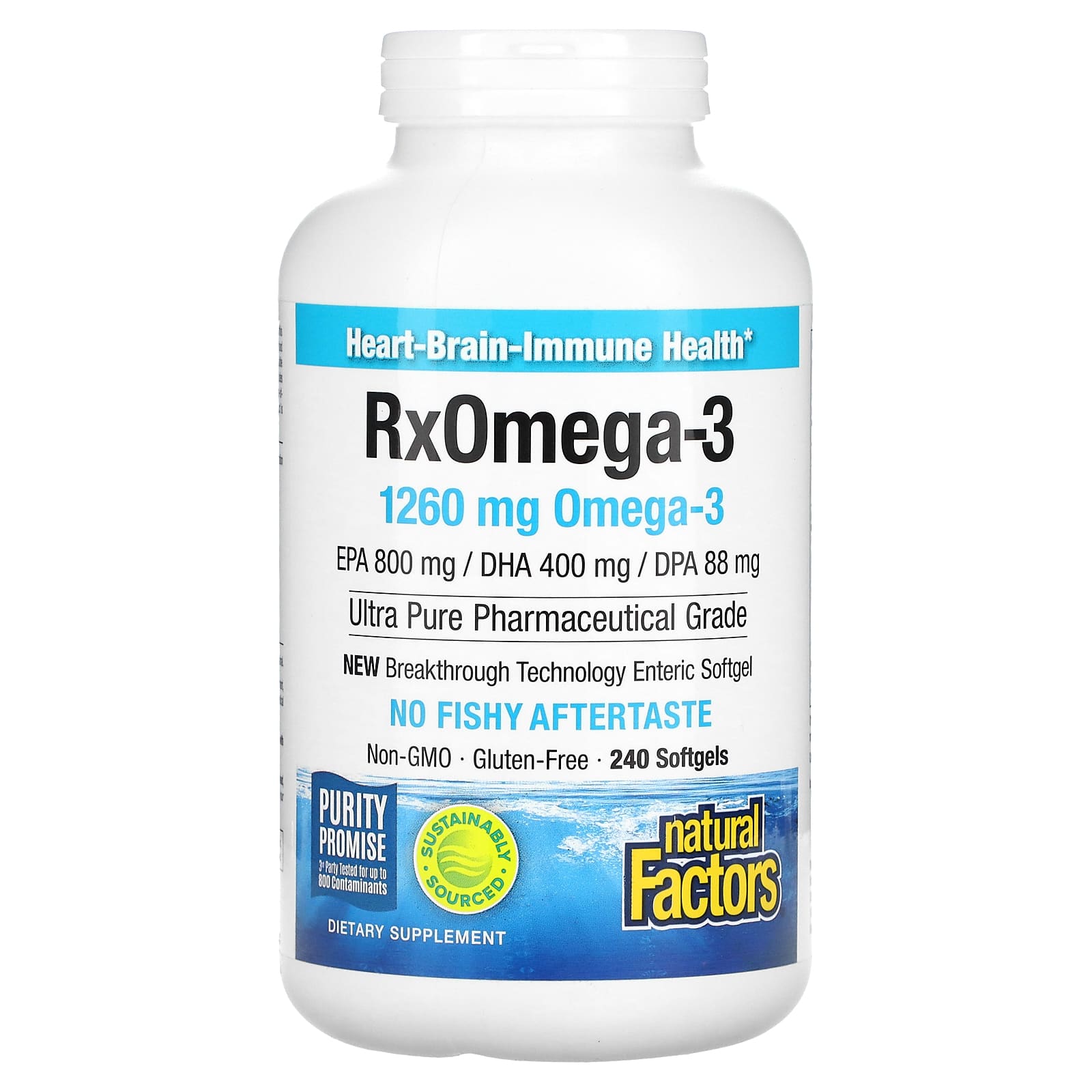 Natural Factors-Rx Omega-3-1,260 mg-240 Softgels (630 mg per Softgel)