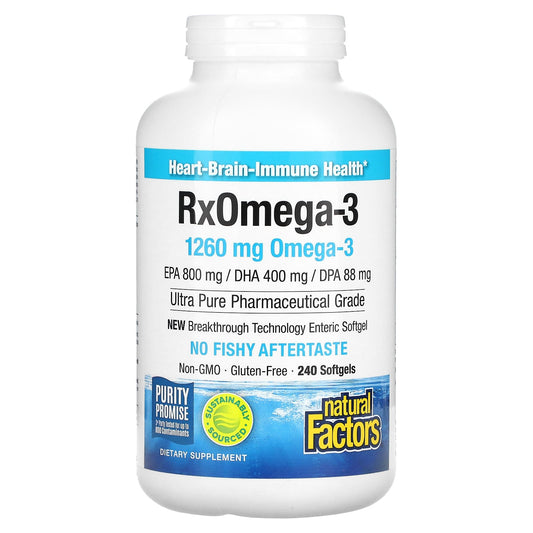 Natural Factors-Rx Omega-3-1,260 mg-240 Softgels (630 mg per Softgel)