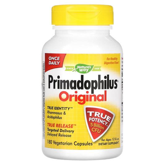 Nature's Way-Primadophilus-Original-Ages 12 & Up-5 Billion CFU-180 Vegetarian Capsules