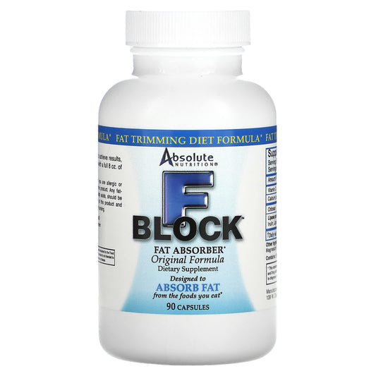 Absolute Nutrition-FBlock-Fat Absorber-Original Formula-90 Capsules