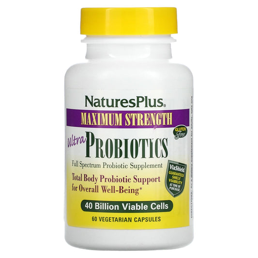 NaturesPlus-Ultra Probiotics-Maximum Strength-40 Billion-60 Vegetarian Capsules