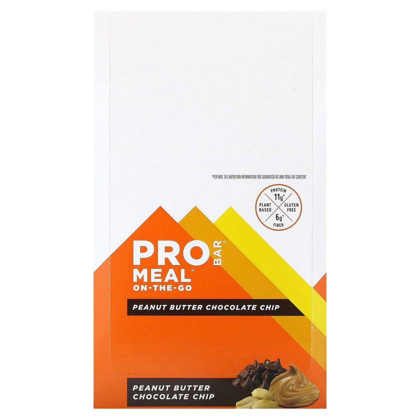 ProBar-Meal On-The-Go-Peanut Butter Chocolate Chip-12 Bars-3 oz (85 g) Each