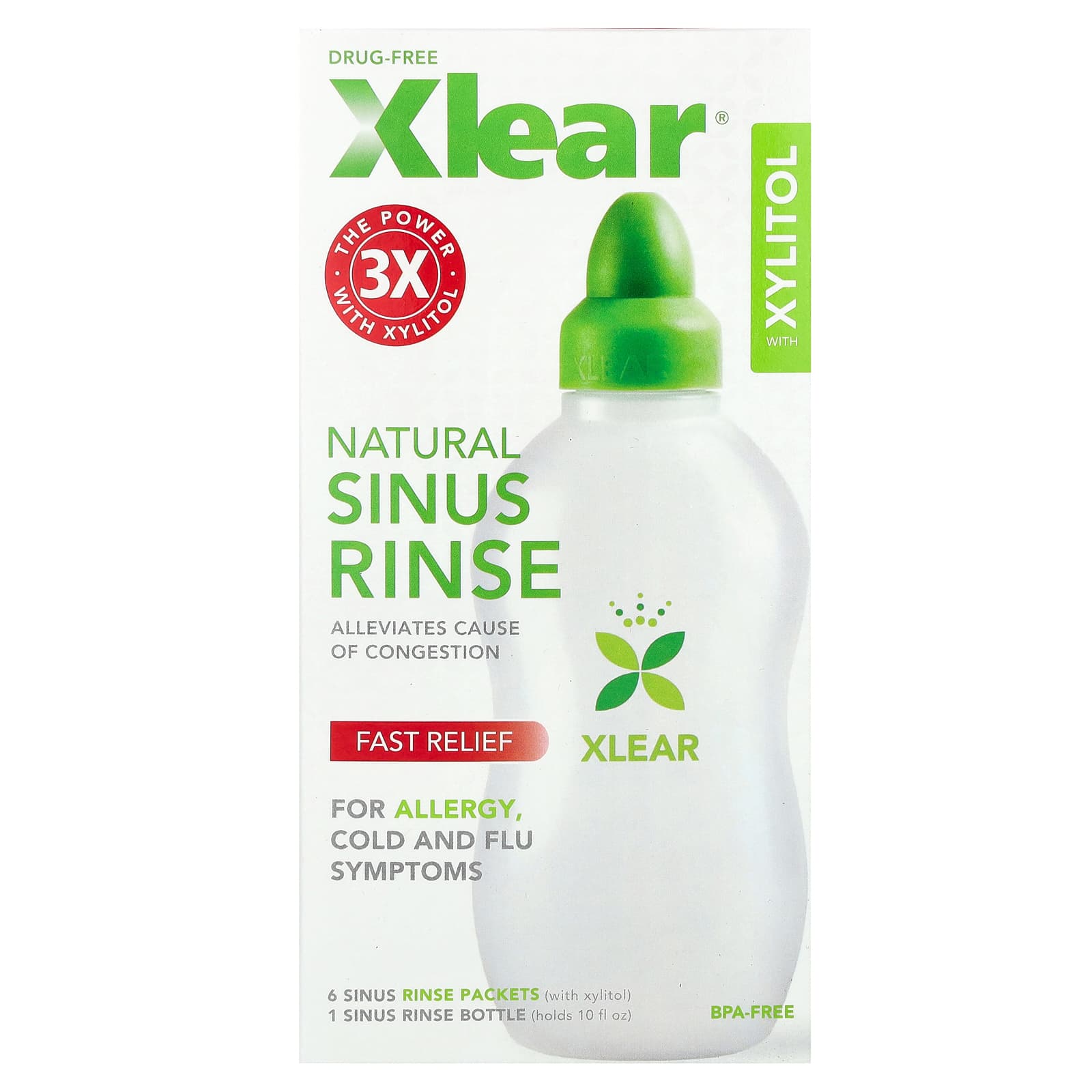 Xlear-Natural Sinus Rinse with Xylitol-1 Kit