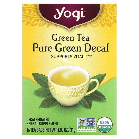 Yogi Tea-Green Tea Pure Green-Decaf-16 Tea Bags-1.09 oz (31 g)