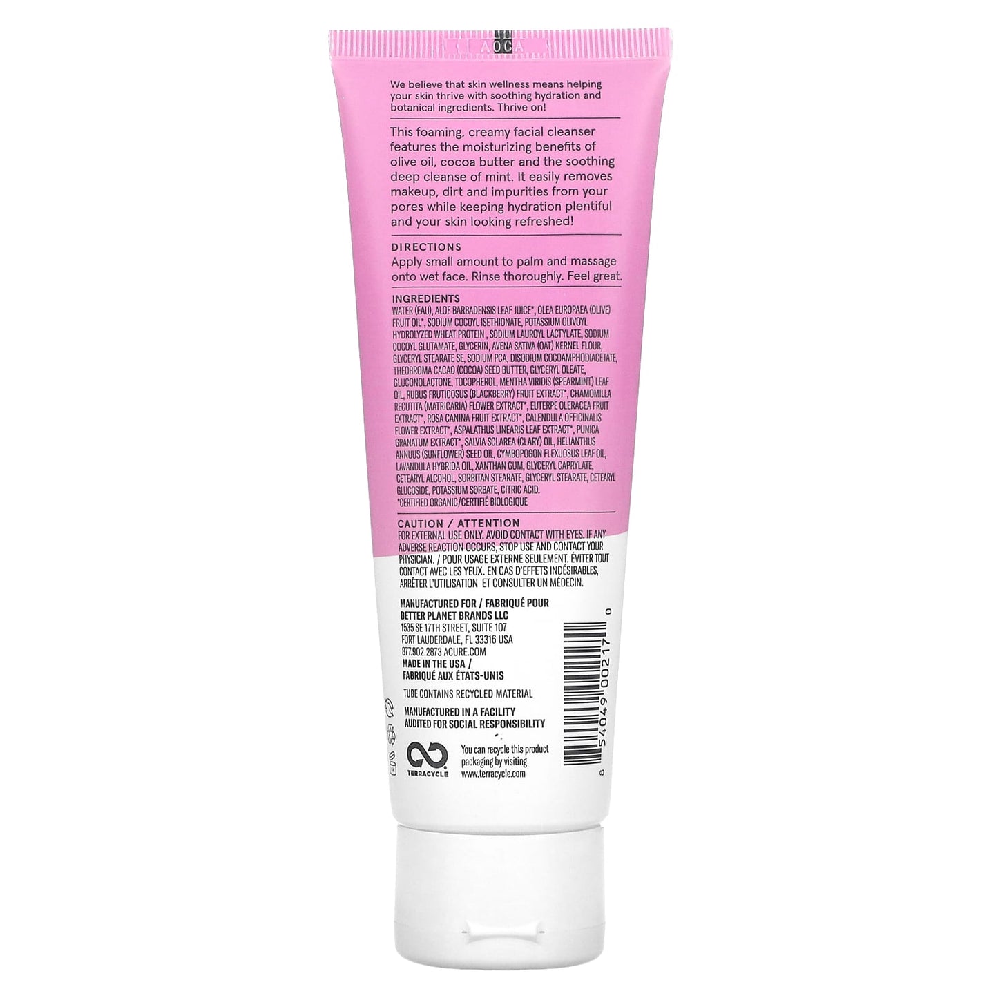 ACURE, Radically Rejuvenating, Cleansing Cream, 4 fl oz (118 ml)