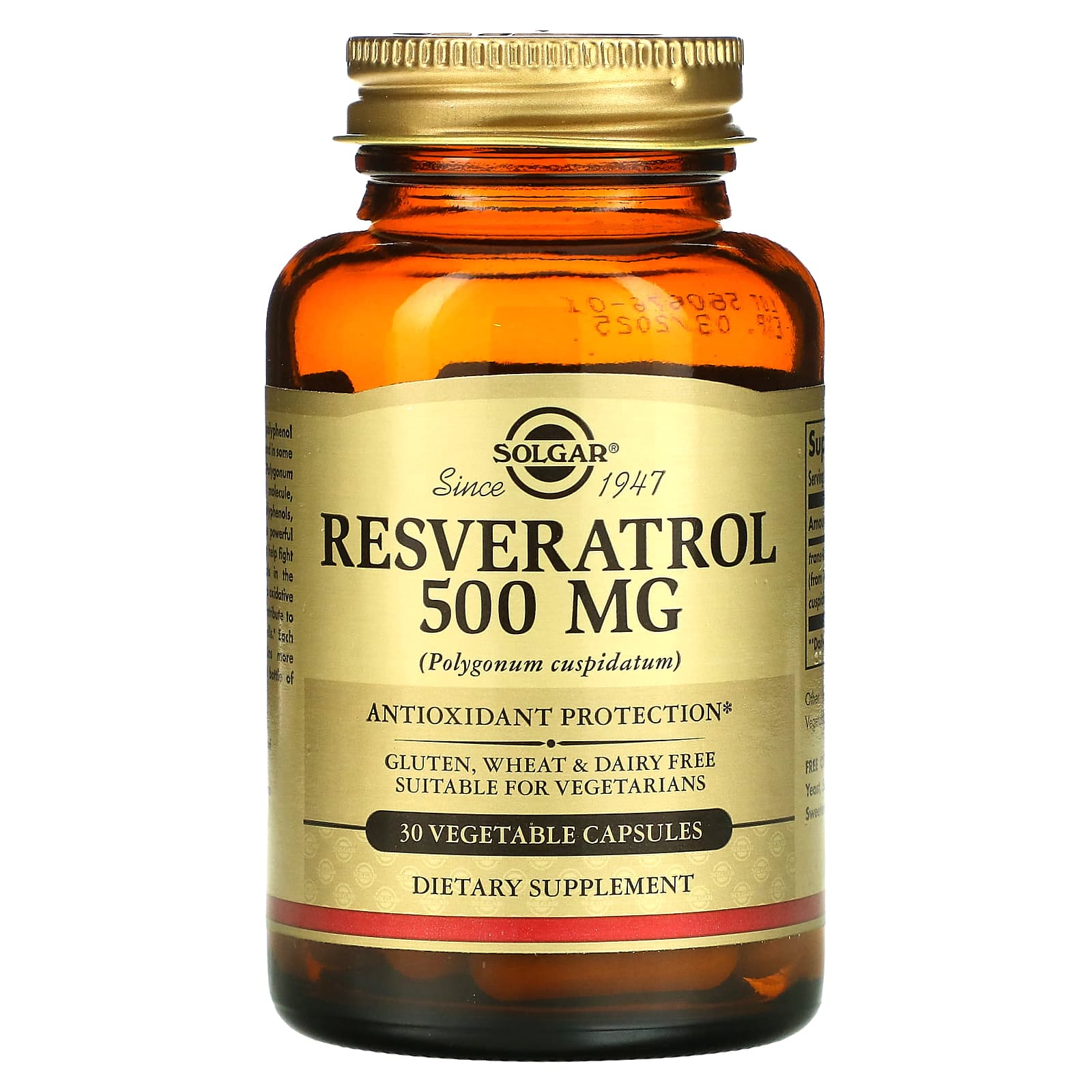Solgar-Resveratrol-500 mg-30 Vegetable Capsules
