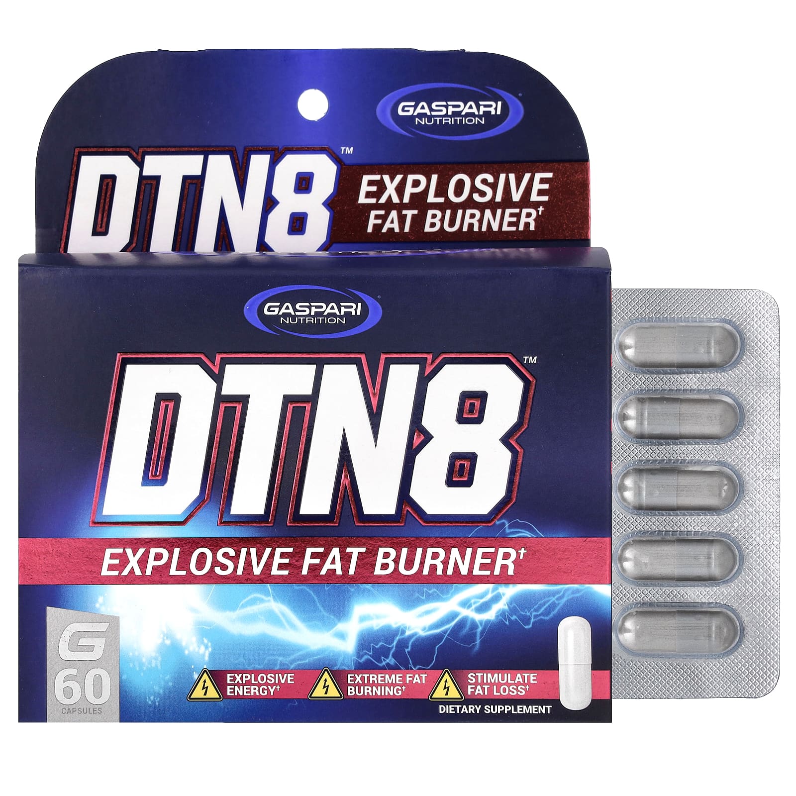 Gaspari Nutrition-DTN8-Explosive Fat Burner-60 Capsules