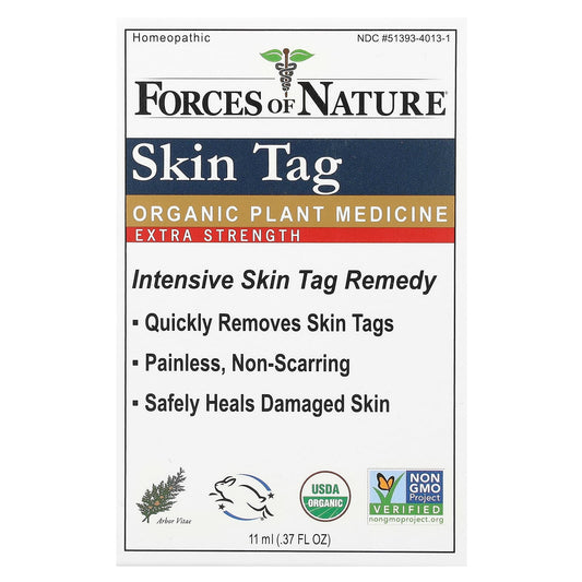 Forces of Nature-Skin Tag-Organic Plant Medicine-Extra Strength-0.37 fl oz (11 ml)