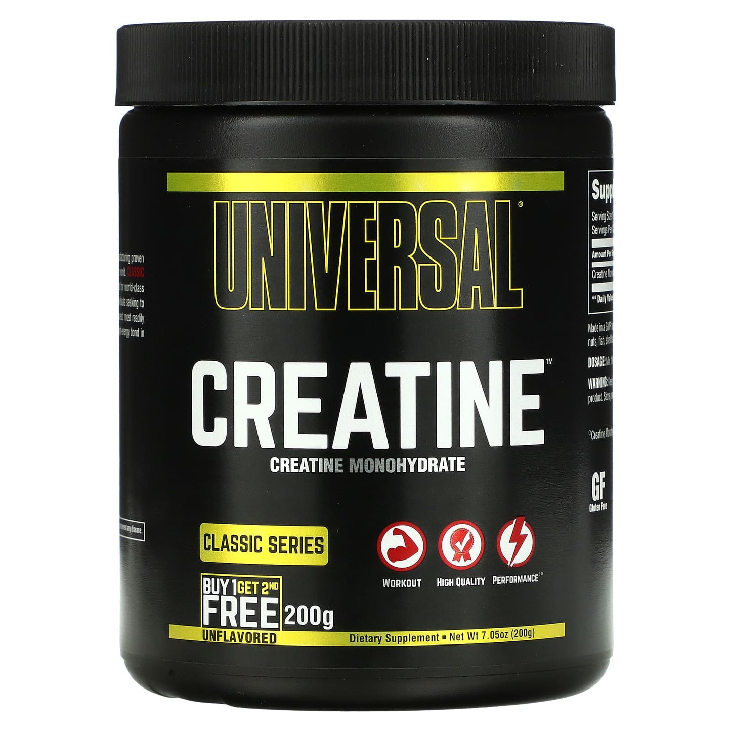 Universal Nutrition, Creatine Monohydrate, Unflavored, 2 Bottles, 7.05 oz (200 g) Each