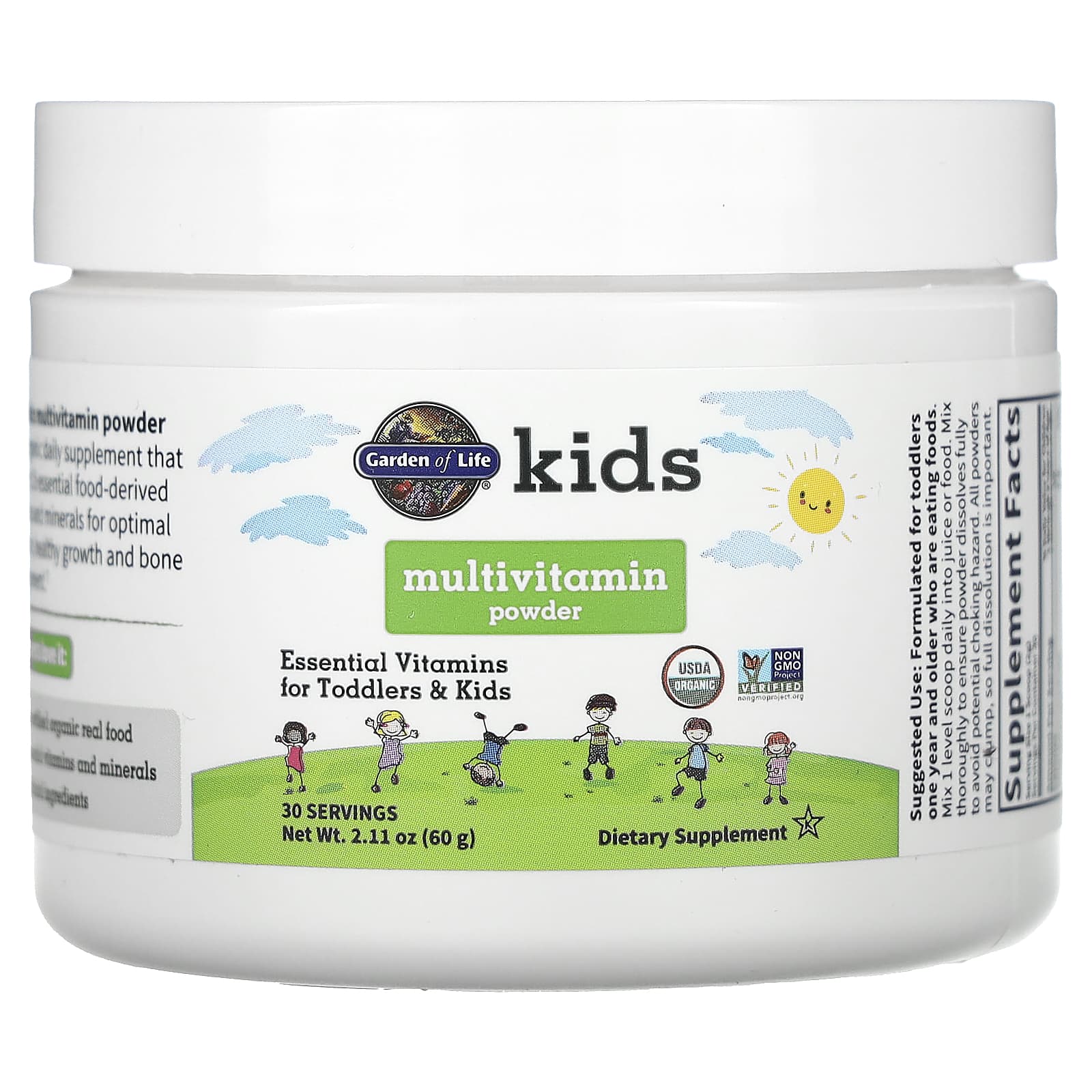 Garden of Life-Kids Multivitamin Powder- 2.11 oz (60 g)