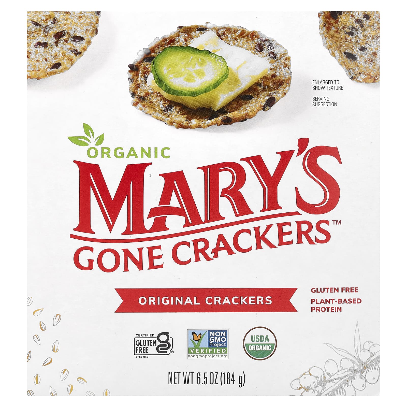 Mary's Gone Crackers-Organic Original Crackers-6.5 oz (184 g)