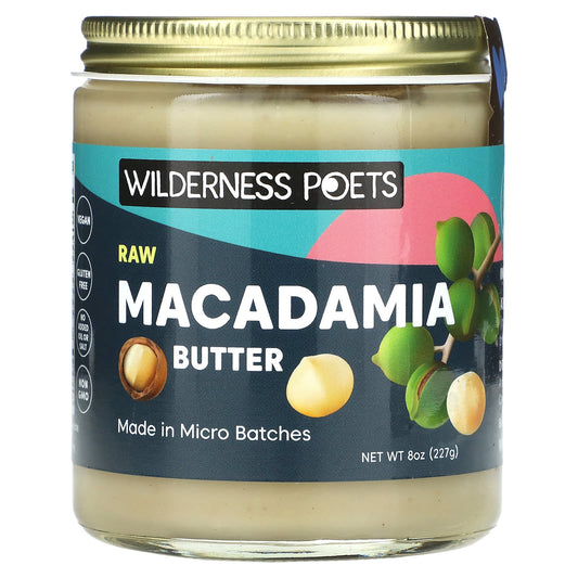 Wilderness Poets-Raw Macadamia Butter-8 oz (227 g)