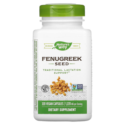 Nature's Way-Fenugreek Seed-610 mg-320 Vegan Capsules