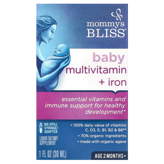 Mommy's Bliss-Baby Multivitamin + Iron-Age 2 Months+-Grape-1 fl oz ( 30 ml)