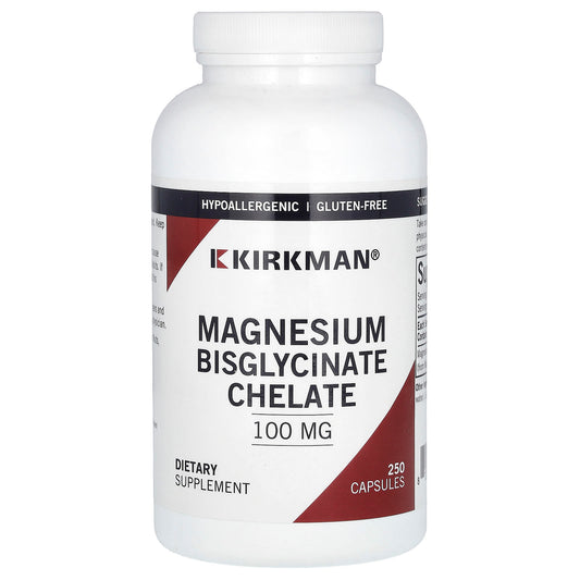 Kirkman Labs-Magnesium Bisglycinate Chelate-100 mg-250 Capsules