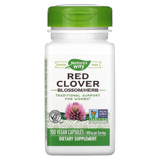 Nature's Way-Red Clover Blossom/Herb-800 mg-100 Vegan Capsules (400 mg per Capsule)