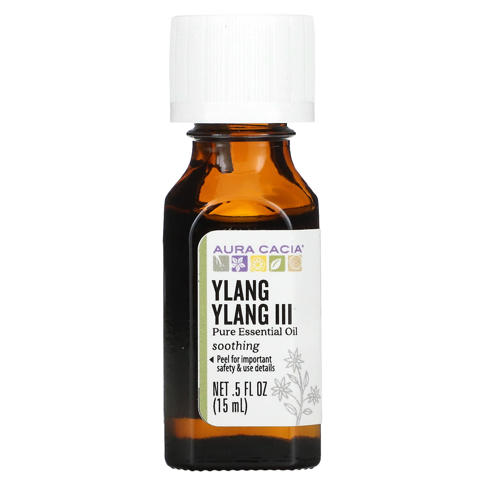 Aura Cacia-Pure Essential Oil-Ylang Ylang III-0.5 fl oz (15 ml)