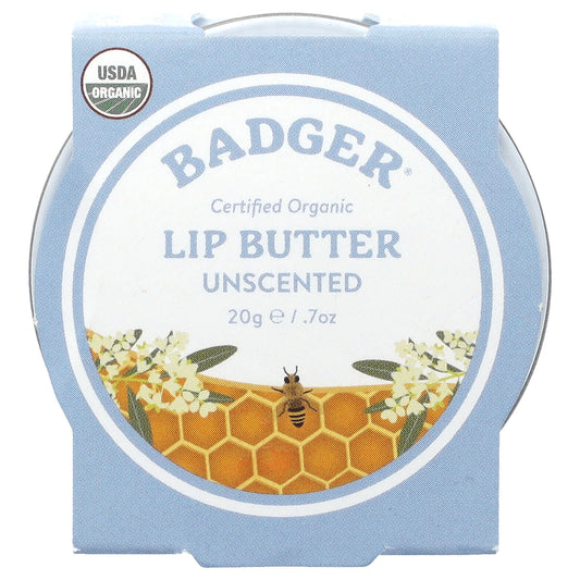 Badger Company-Lip Butter-Unscented-0.7 oz (20 g)