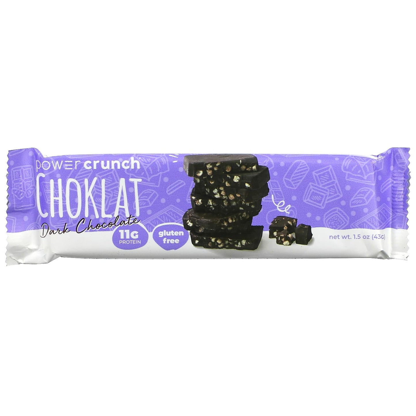 BNRG, Power Crunch Protein Crisp Bar, Choklat, Dark Chocolate, 12 Bars, 1.5 oz (43 g) Each