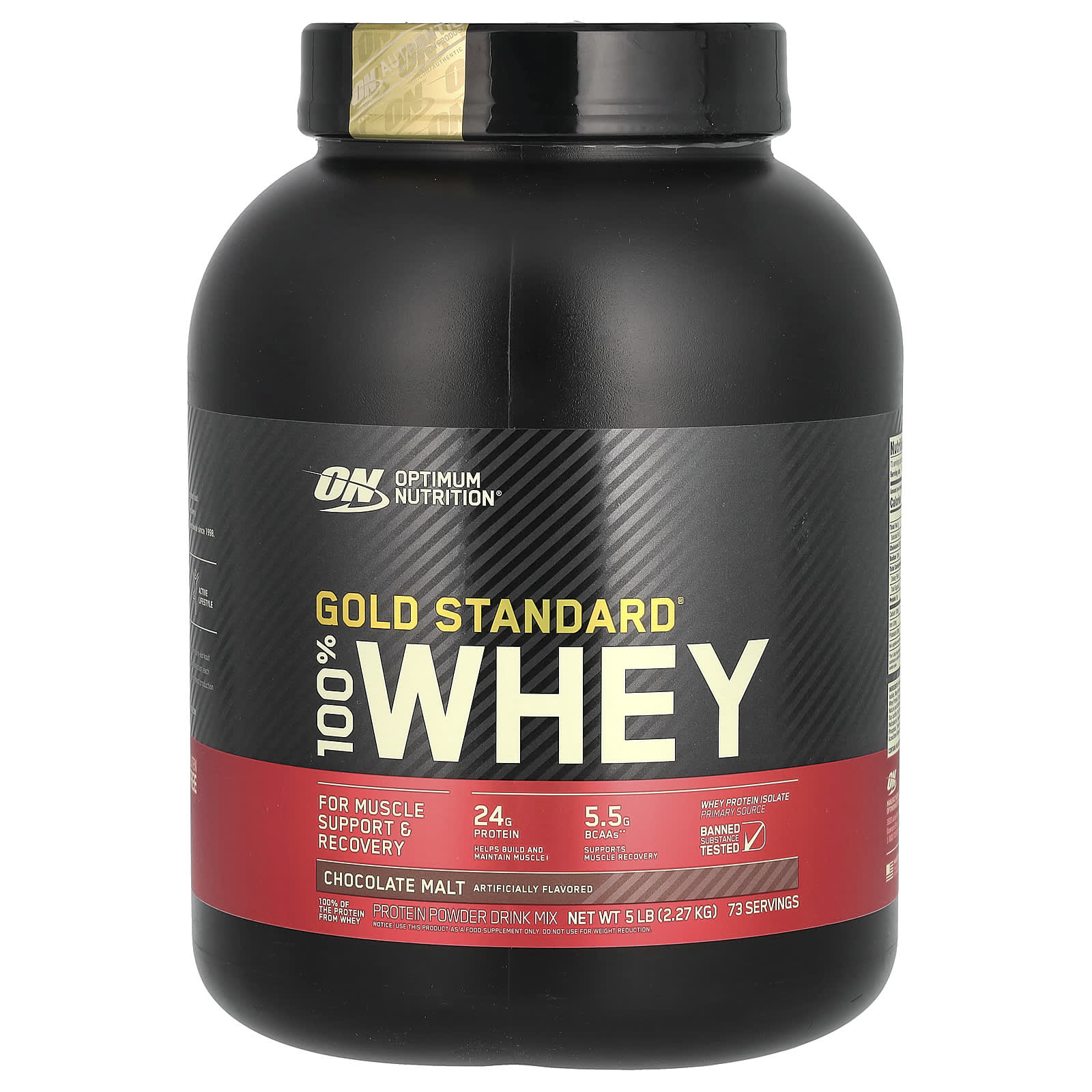 Optimum Nutrition-Gold Standard 100% Whey-Chocolate Malt-5 lb (2.27 kg)