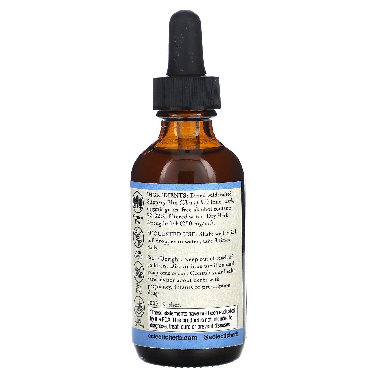 Eclectic Institute, Slippery Elm Extract, 2 fl oz (60 ml)