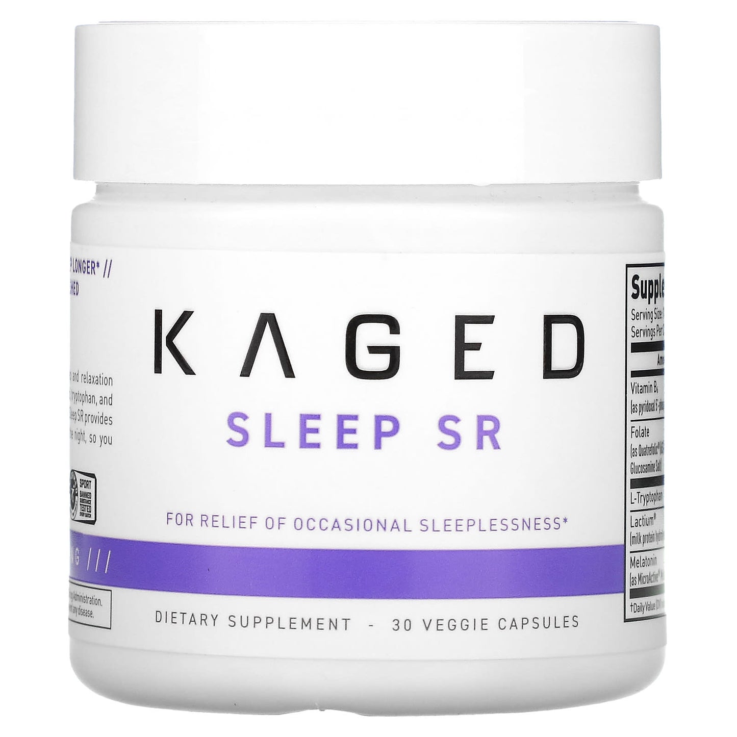 Kaged-Sleep SR-30 Veggie Capsules