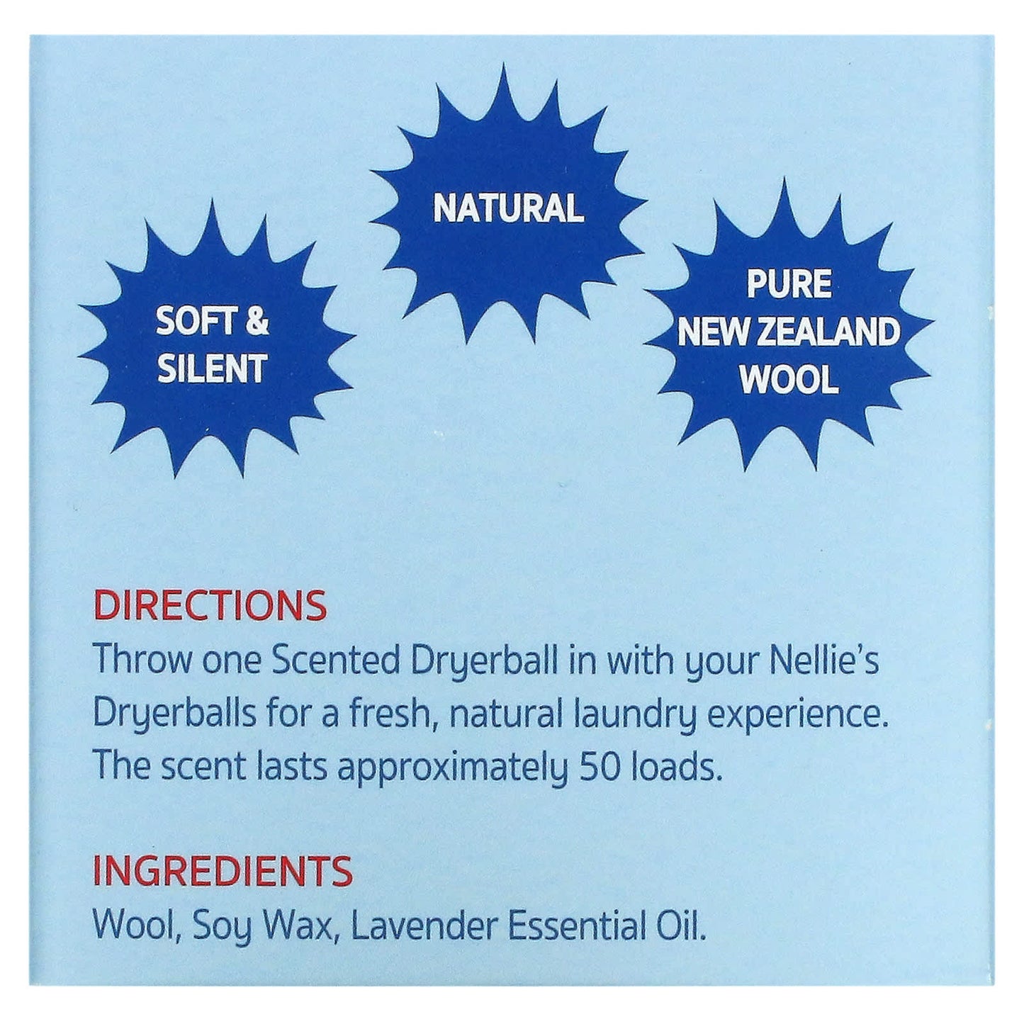 Nellie's, Scented Wool Dryerball, Lavender, 1 Dryerball
