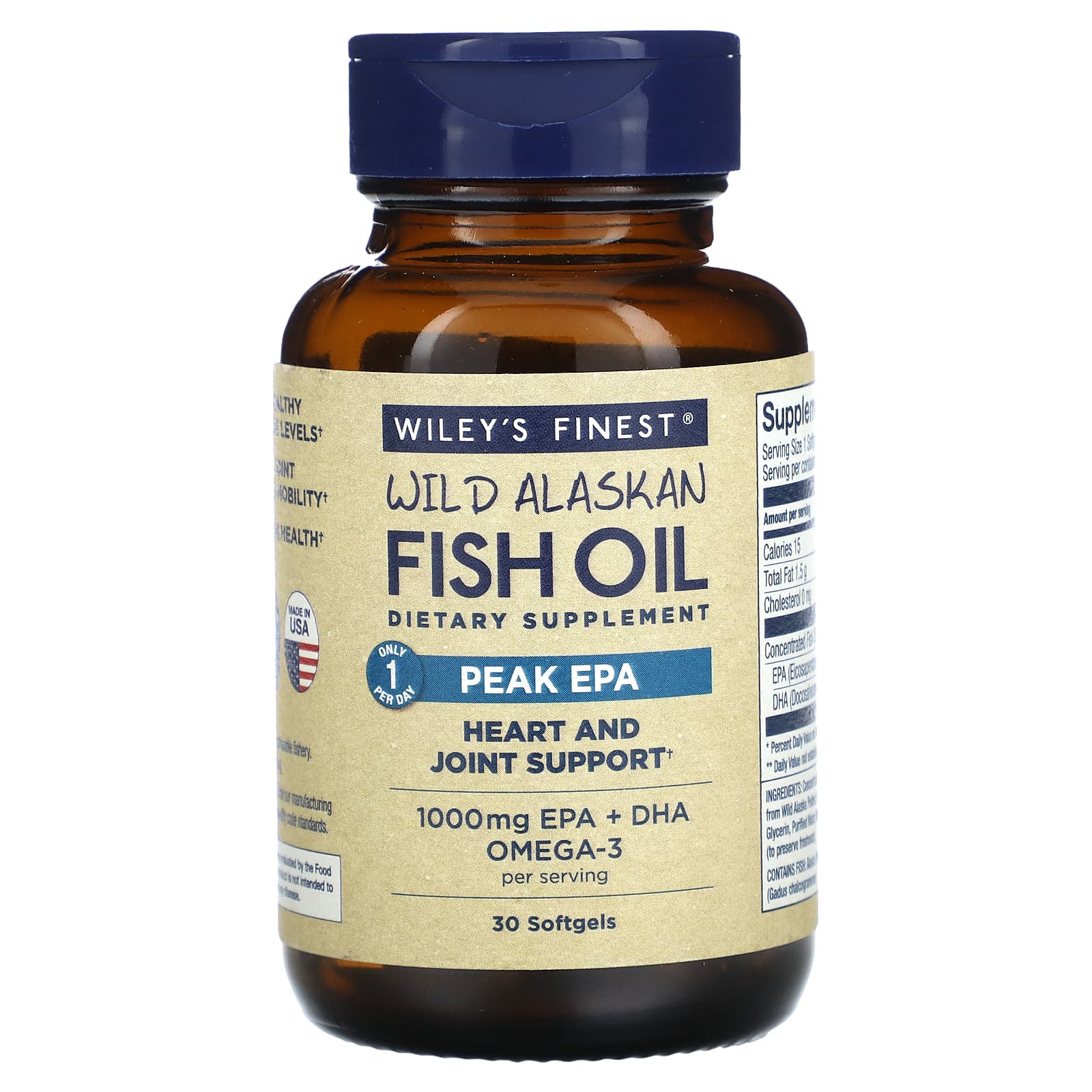 Wiley's Finest-Wild Alaskan Fish Oil-Peak EPA-30 Softgels