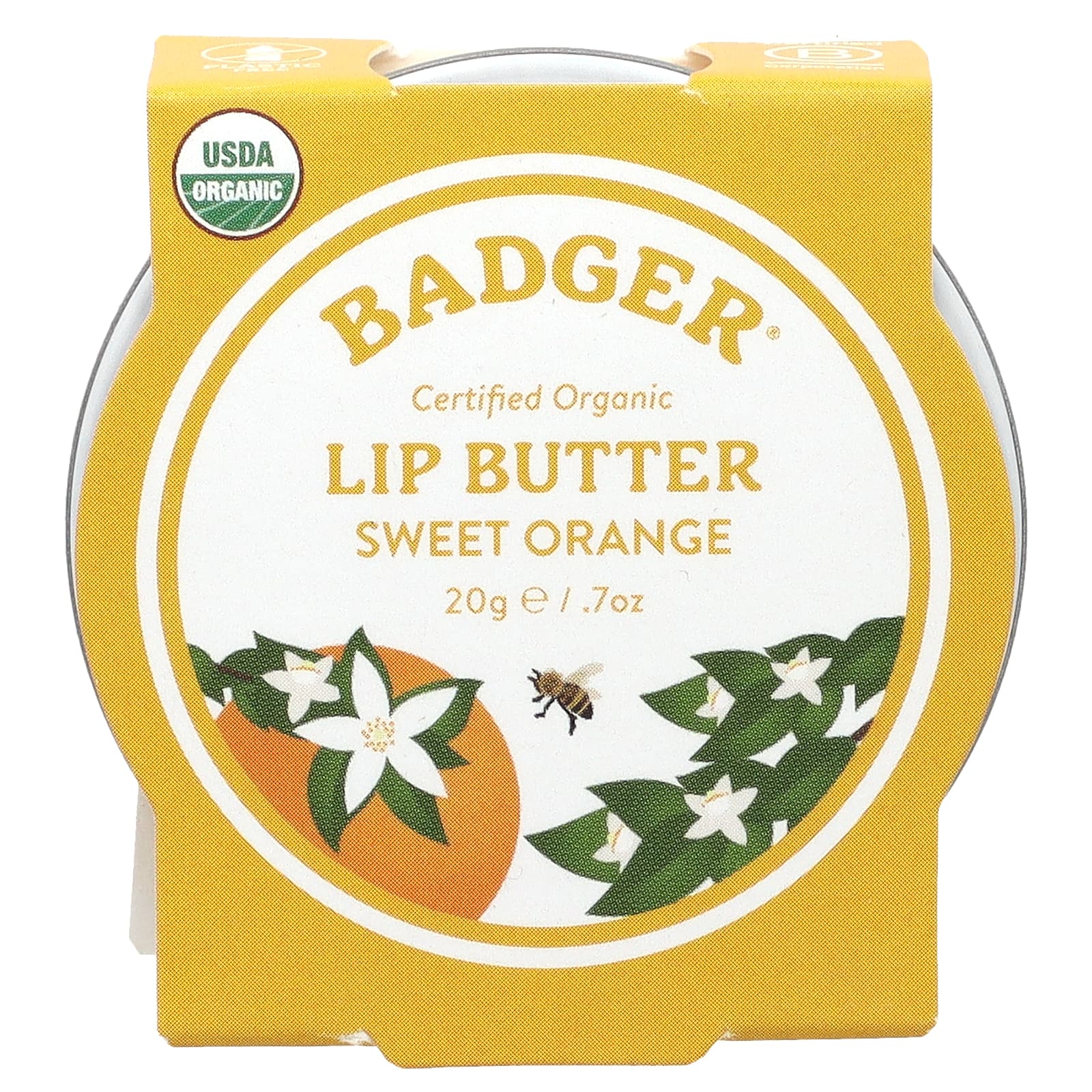 Badger Company-Lip Butter-Sweet Orange-0.7 oz (20 g)