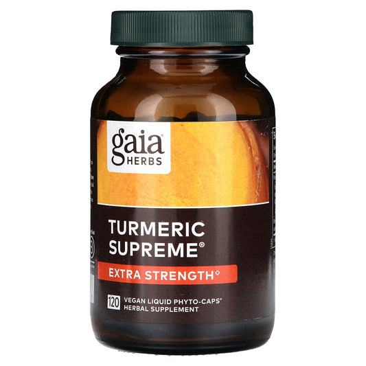 Gaia Herbs-Turmeric Supreme-Extra Strength-120 Vegan Liquid Phyto-Caps