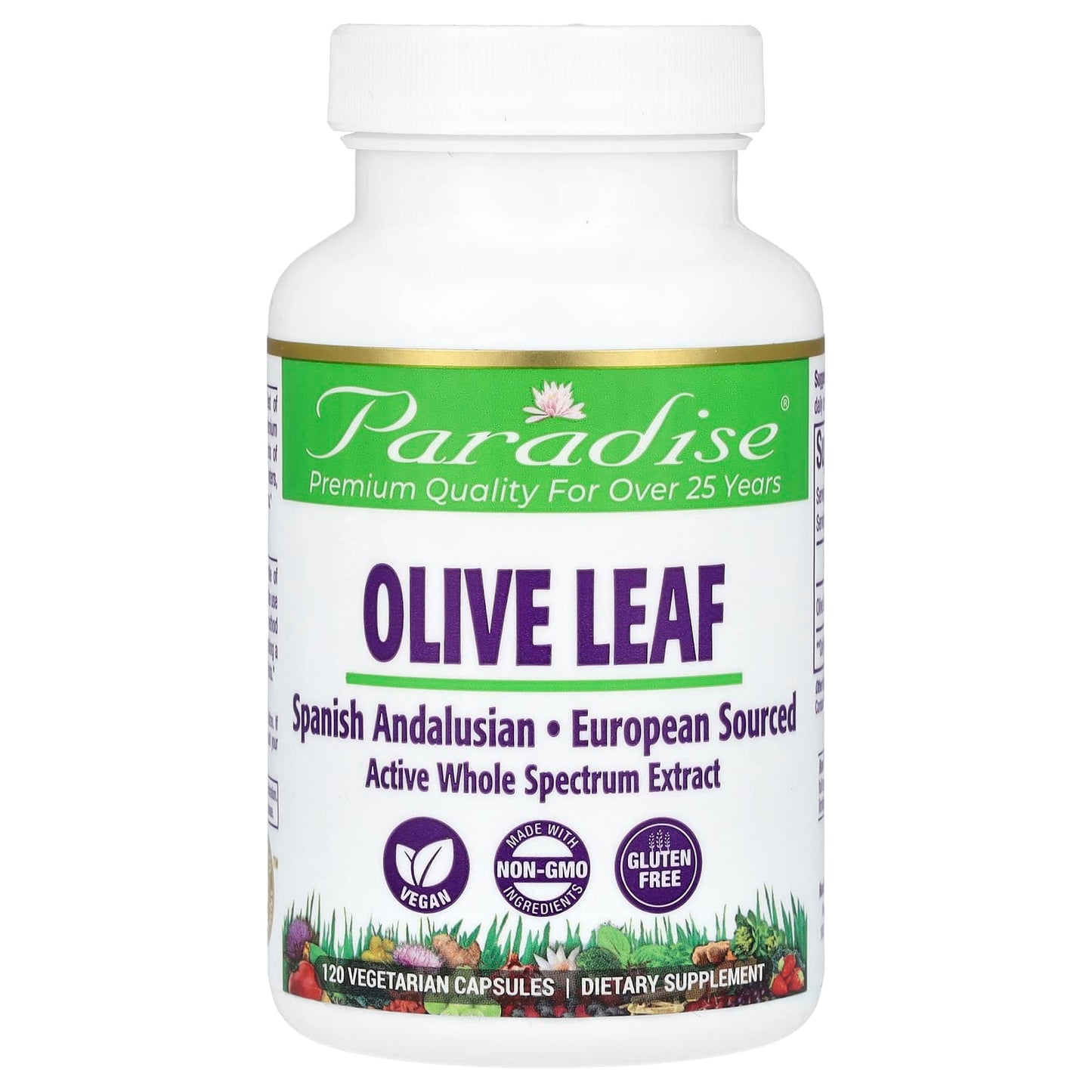 Paradise Herbs-Olive Leaf-120 Vegetarian Capsules