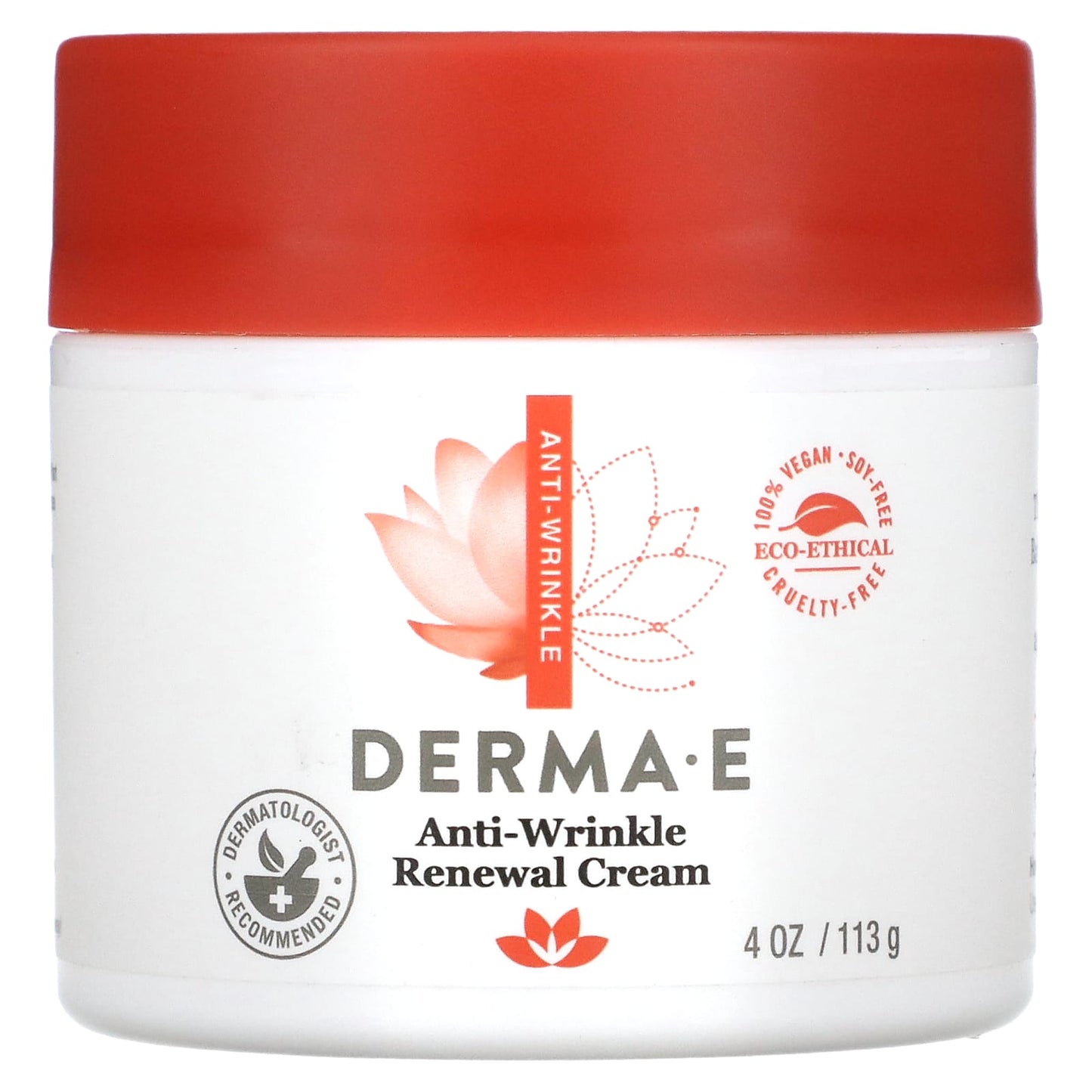 DERMA E-Anti-Wrinkle Renewal Cream-4 oz (113 g)