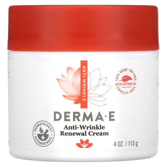 DERMA E-Anti-Wrinkle Renewal Cream-4 oz (113 g)