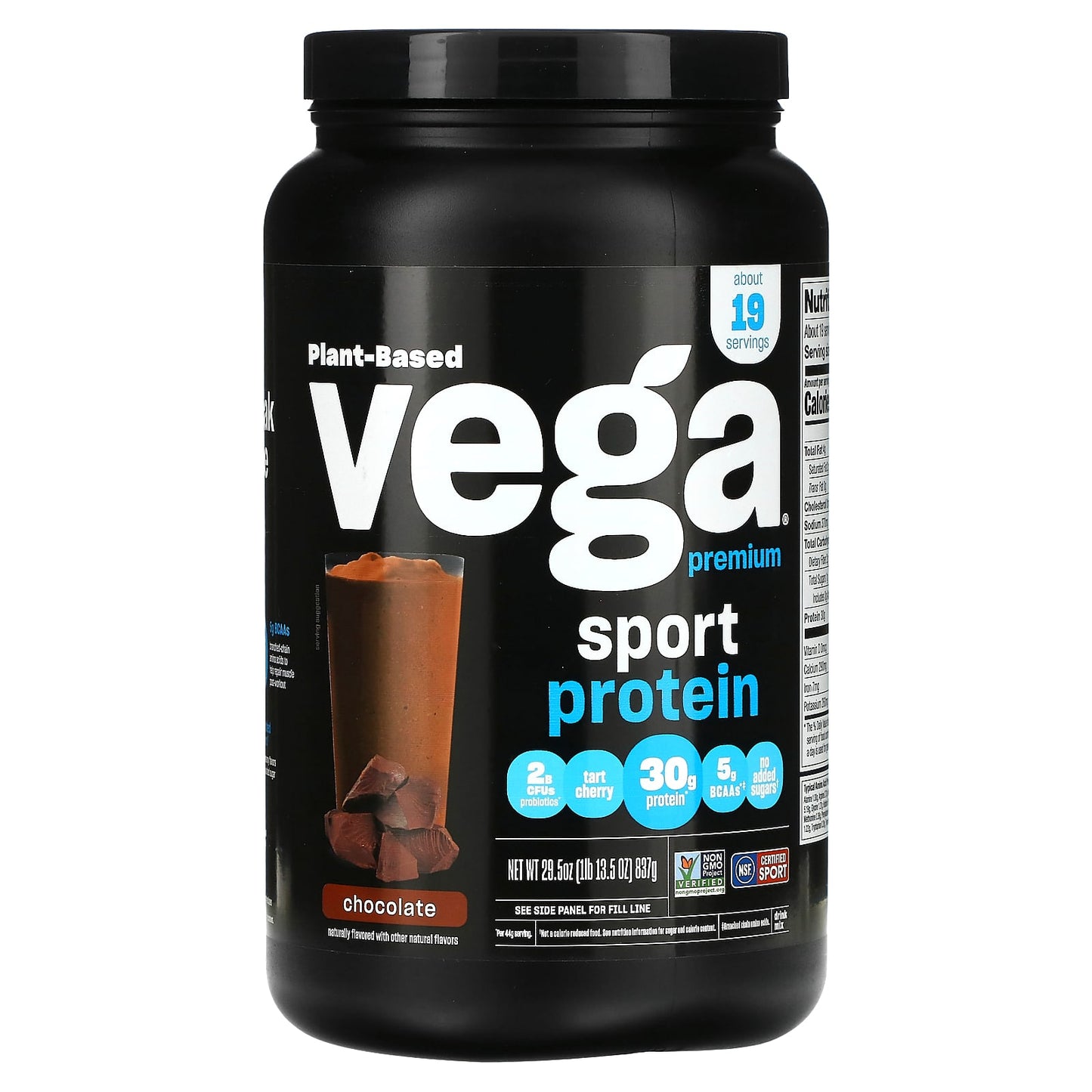 Vega-Sport-Plant-Based Premium Protein Powder-Chocolate-1 lb 13.5 oz (837 g)