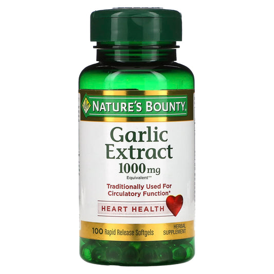 Nature's Bounty-Garlic Extract-1,000 mg-100 Rapid Release Softgels