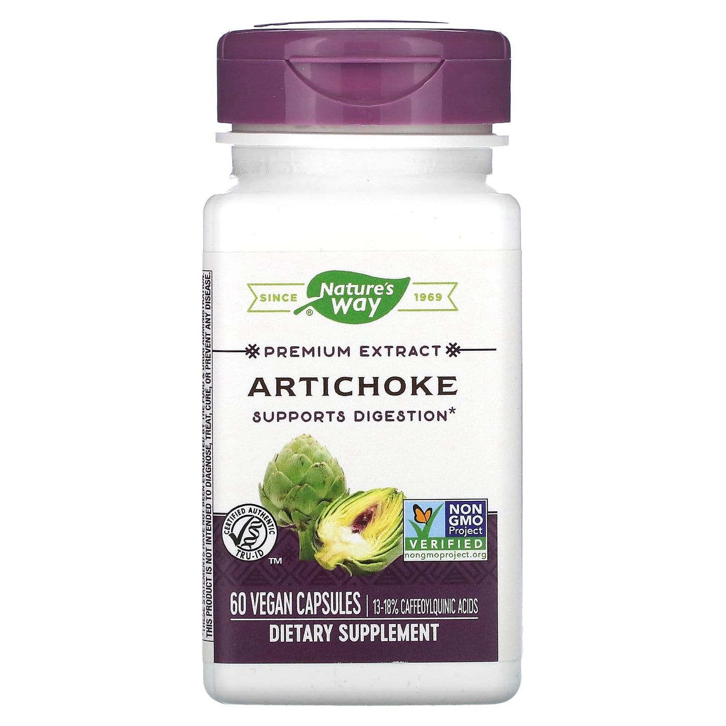 Nature's Way-Artichoke-Premium Extract-60 Vegan Capsules