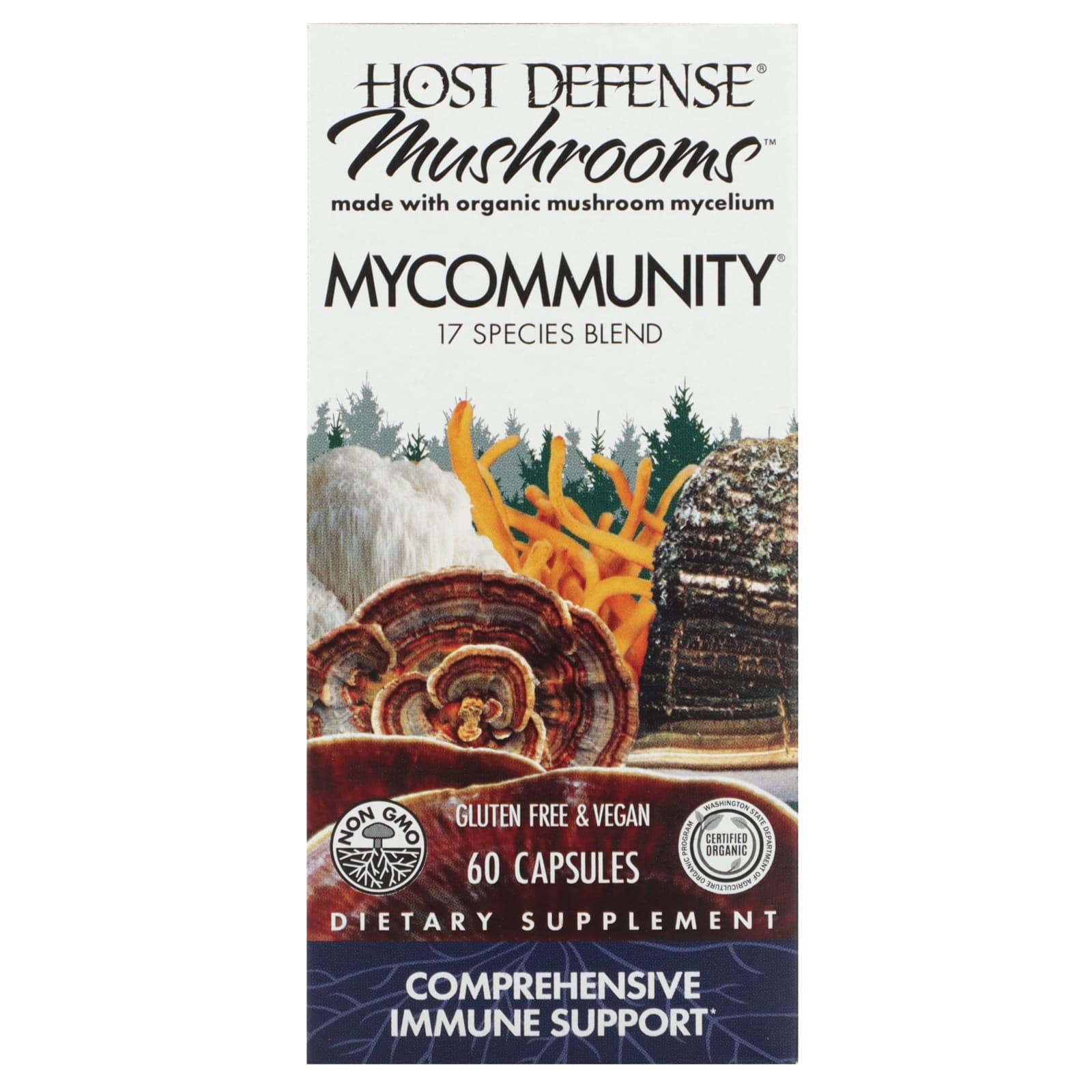 Fungi Perfecti-Mushrooms-MyCommunity-60 Capsules