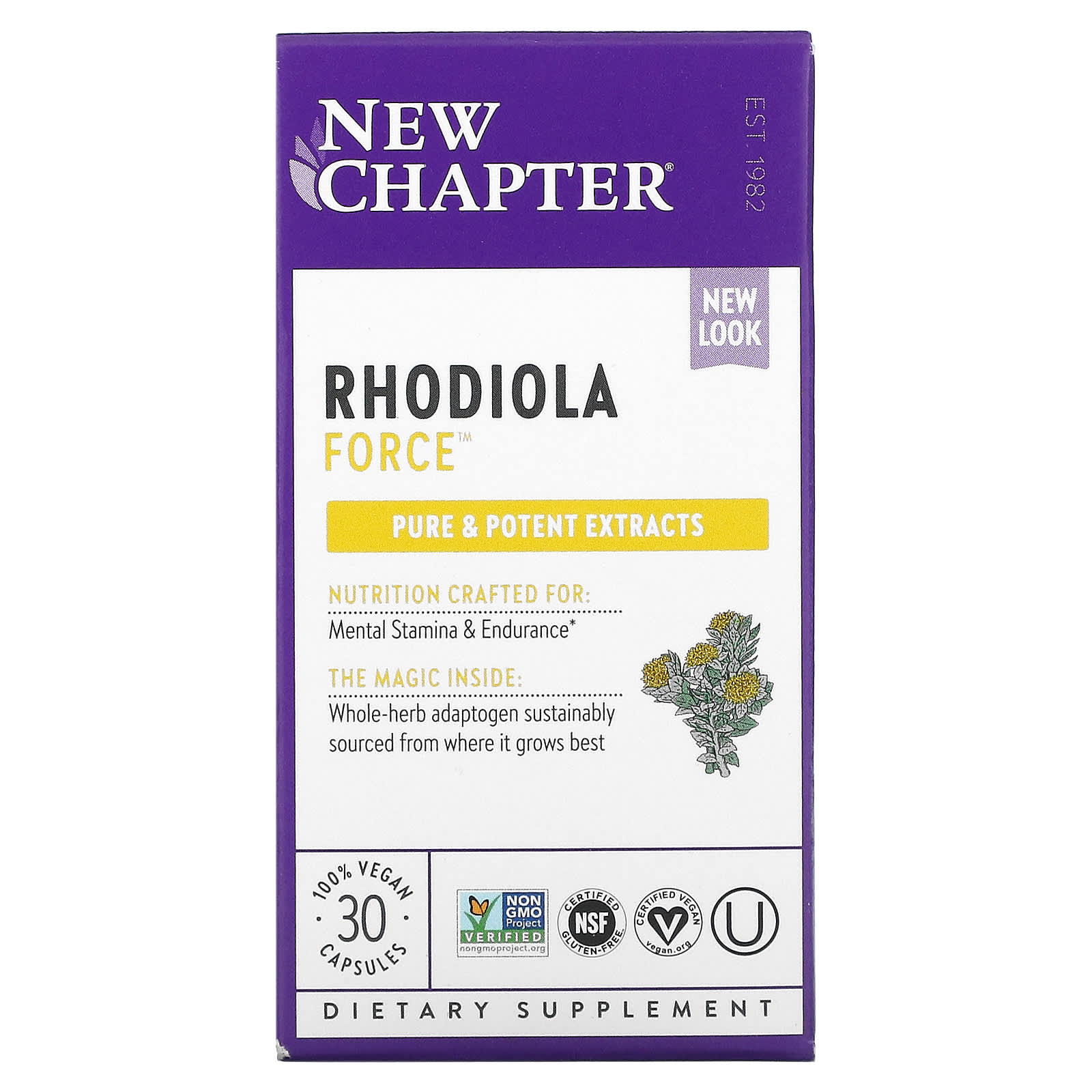 New Chapter-Rhodiola Force-30 Vegan Capsules