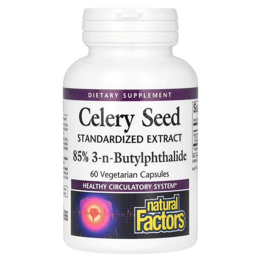 Natural Factors-Celery Seed-Standardized Extract-60 Vegetarian Capsules